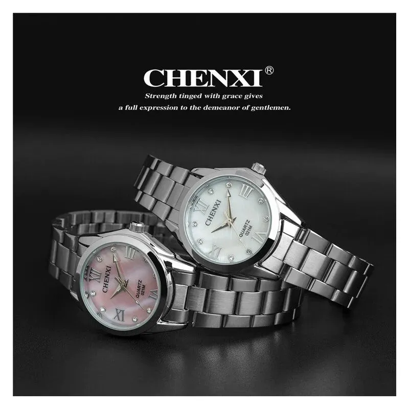 CHENXI Women Watches Luxury Brand Simple Clock Waterproof Lady Rhinestones Full Steel Watch Ladies Quartz Dress Wristwatch