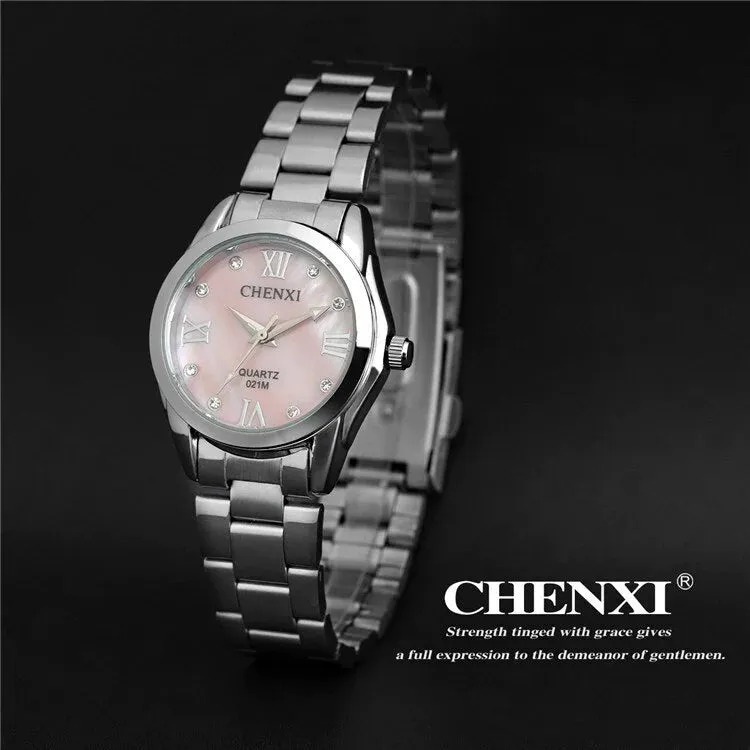 CHENXI Women Watches Luxury Brand Simple Clock Waterproof Lady Rhinestones Full Steel Watch Ladies Quartz Dress Wristwatch