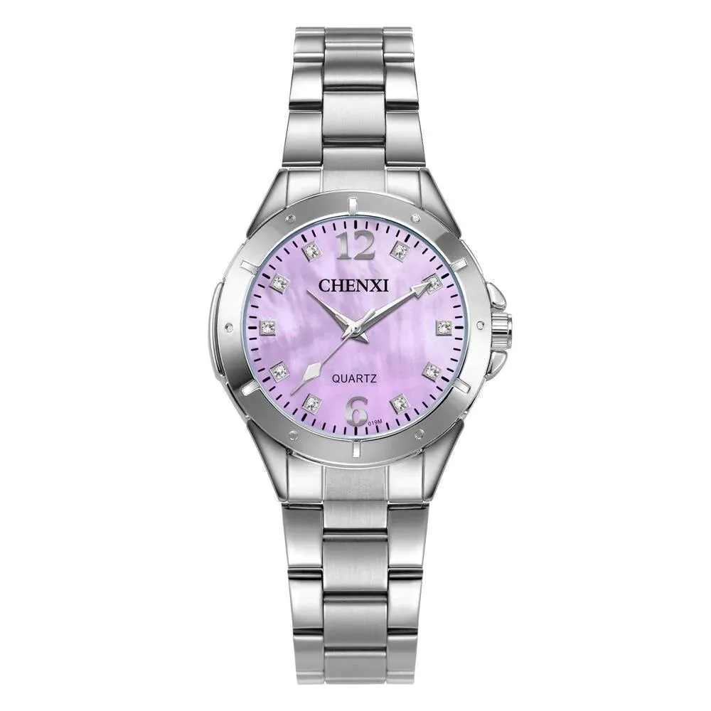 CHENXI Women Watches Luxury Brand Simple Clock Waterproof Lady Rhinestones Full Steel Watch Ladies Quartz Dress Wristwatch
