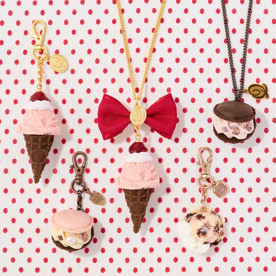 Cherry Whipped Cream Strawberry Ice Cream Necklace【Japan Jewelry】