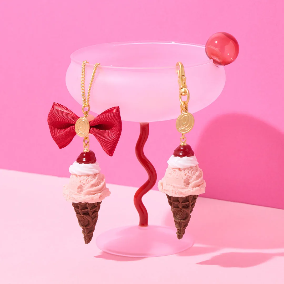 Cherry Whipped Cream Strawberry Ice Cream Necklace【Japan Jewelry】
