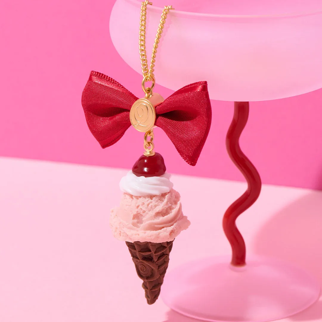 Cherry Whipped Cream Strawberry Ice Cream Necklace【Japan Jewelry】