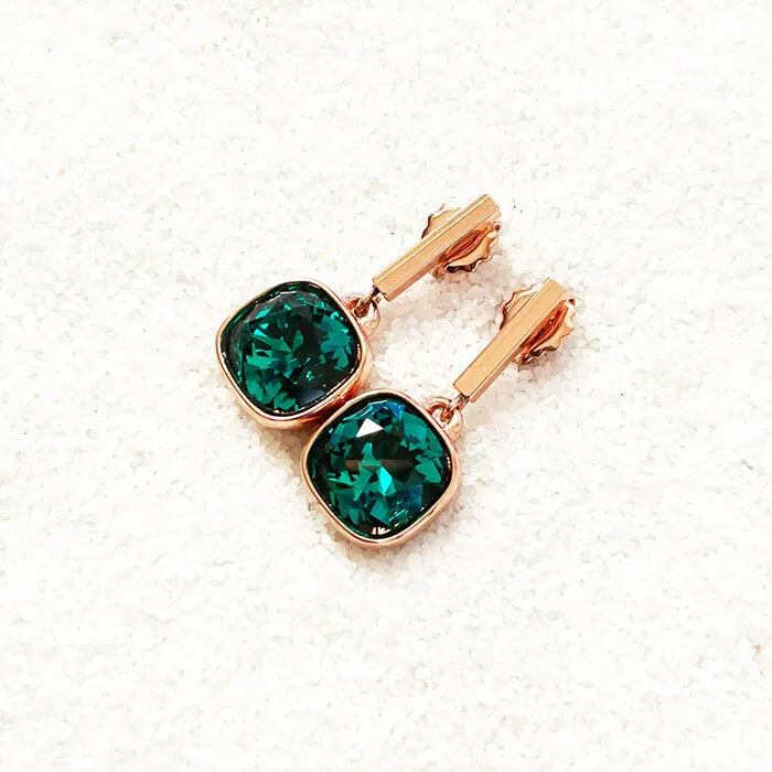 Chiara Emerald Swarovski Crystal Drop Earrings