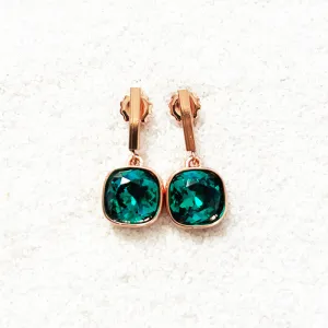 Chiara Emerald Swarovski Crystal Drop Earrings