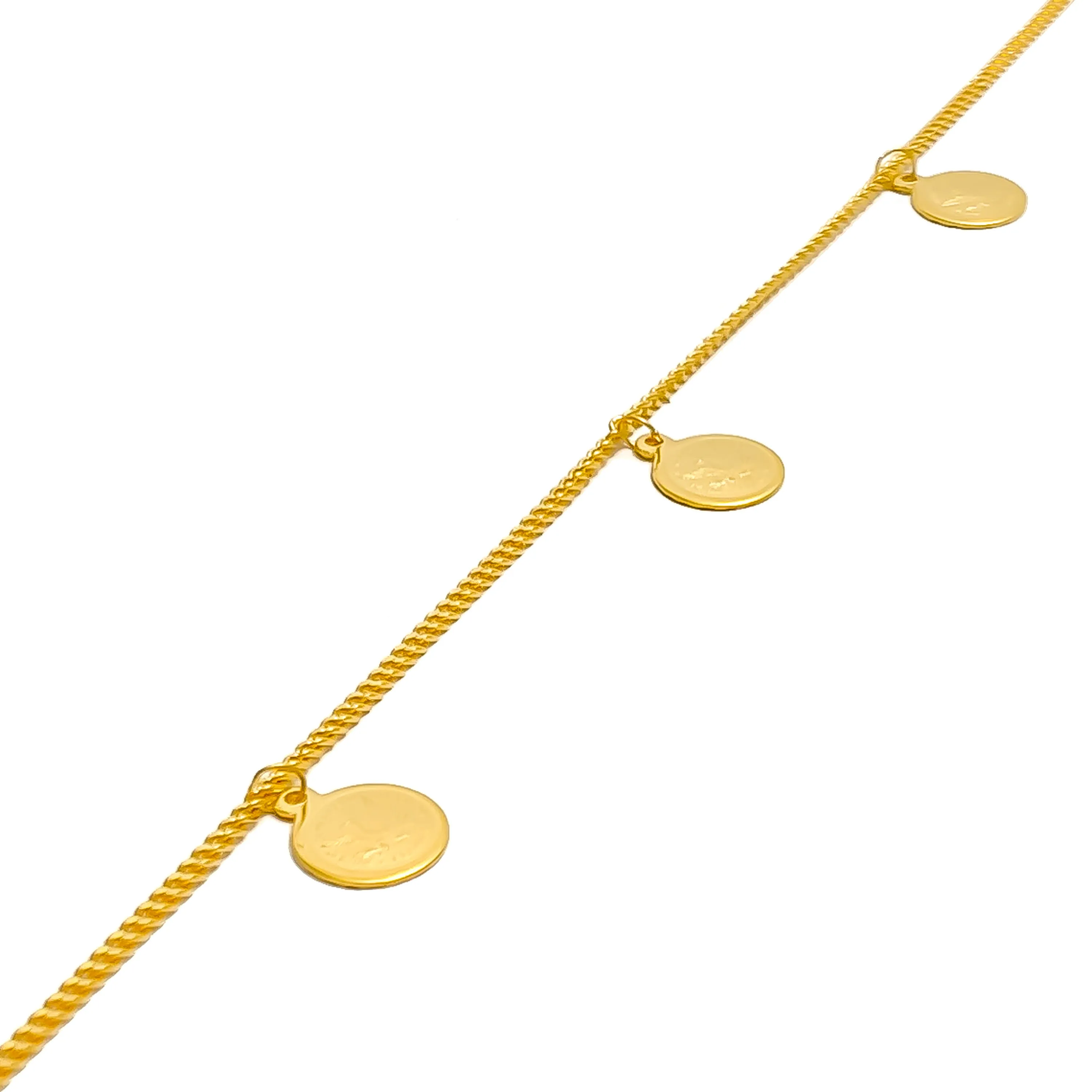 Chic Lovely 22k Gold Charm Bracelet