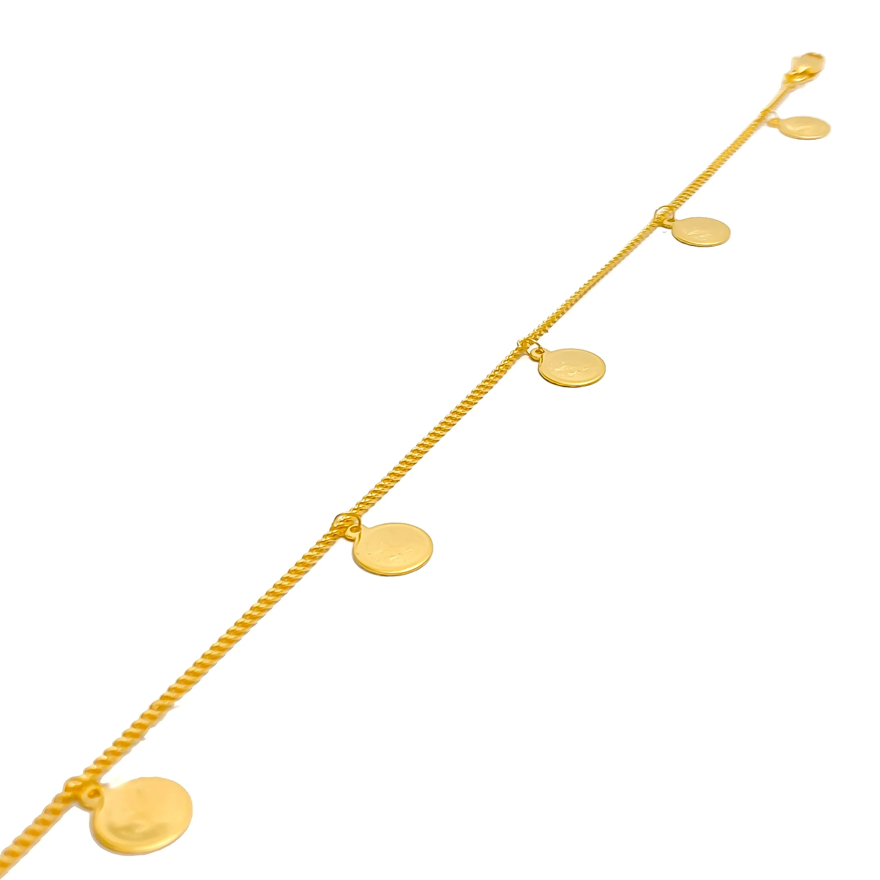 Chic Lovely 22k Gold Charm Bracelet