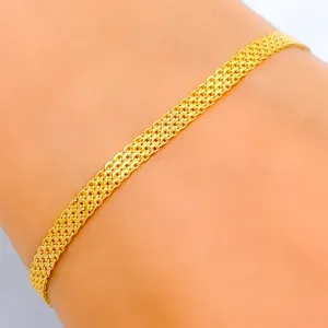 Chic Shimmering 22k Gold Chain Bracelet