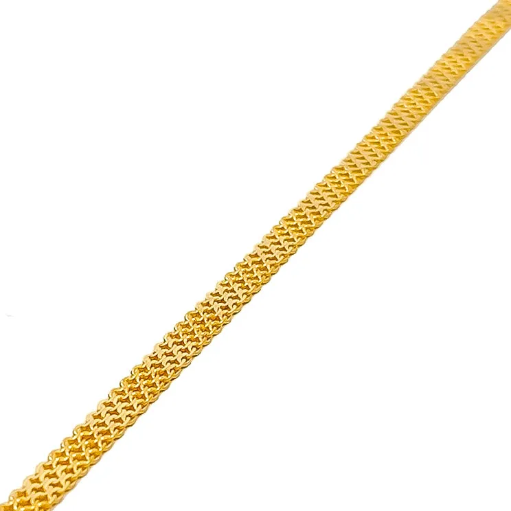Chic Shimmering 22k Gold Chain Bracelet