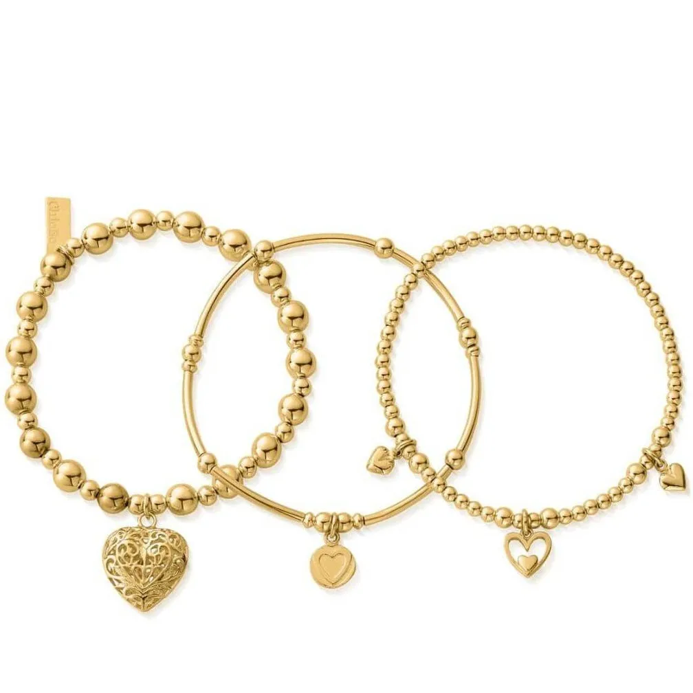 ChloBo Compassion Bracelet Set - Gold