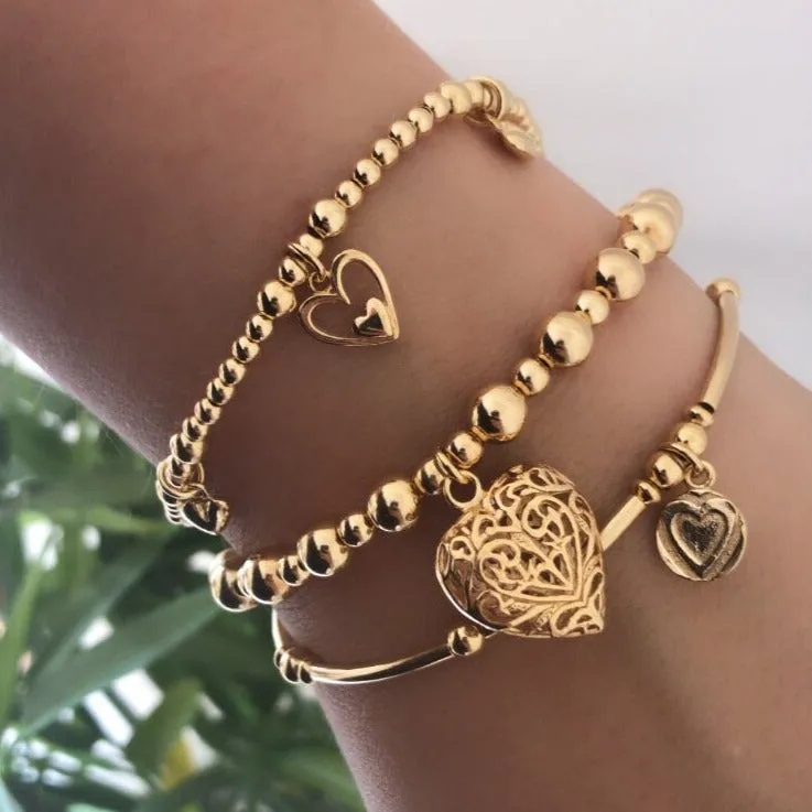 ChloBo Compassion Bracelet Set - Gold
