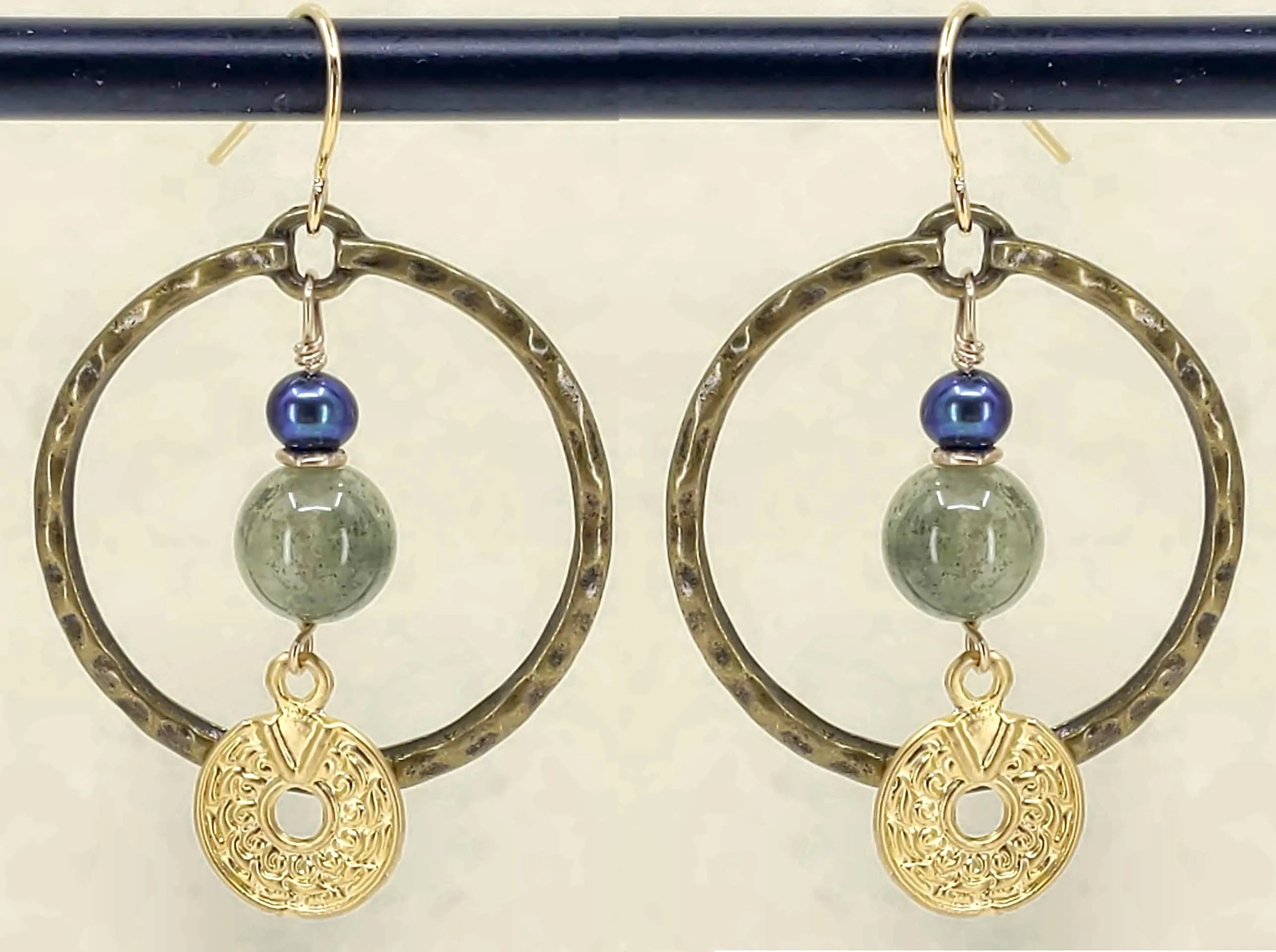 Circles and Stones Earrings