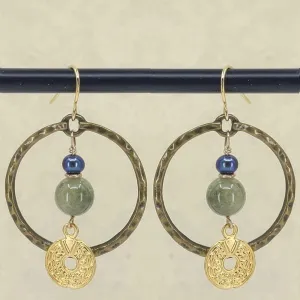 Circles and Stones Earrings