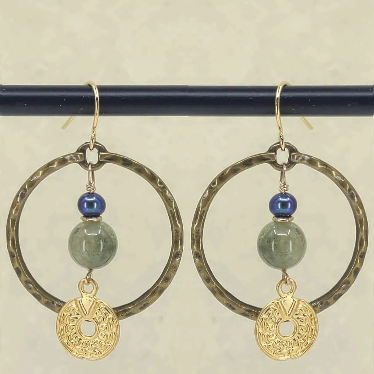 Circles and Stones Earrings