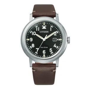 Citizen AW1620-21E AW1620-21 Black Dial Dress Leather Watch