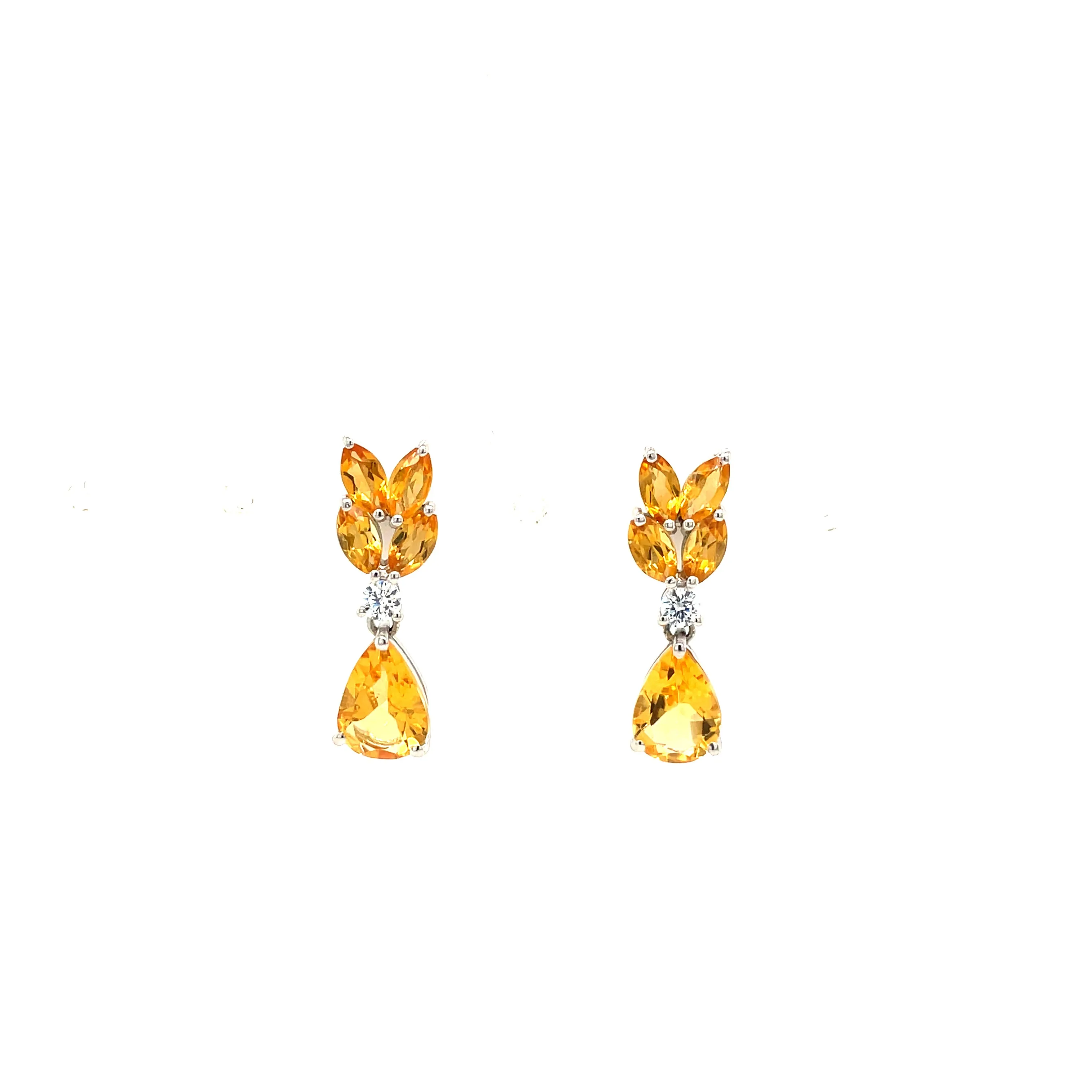 Citrine Earring in .925 Sterling Silver - KST 50371