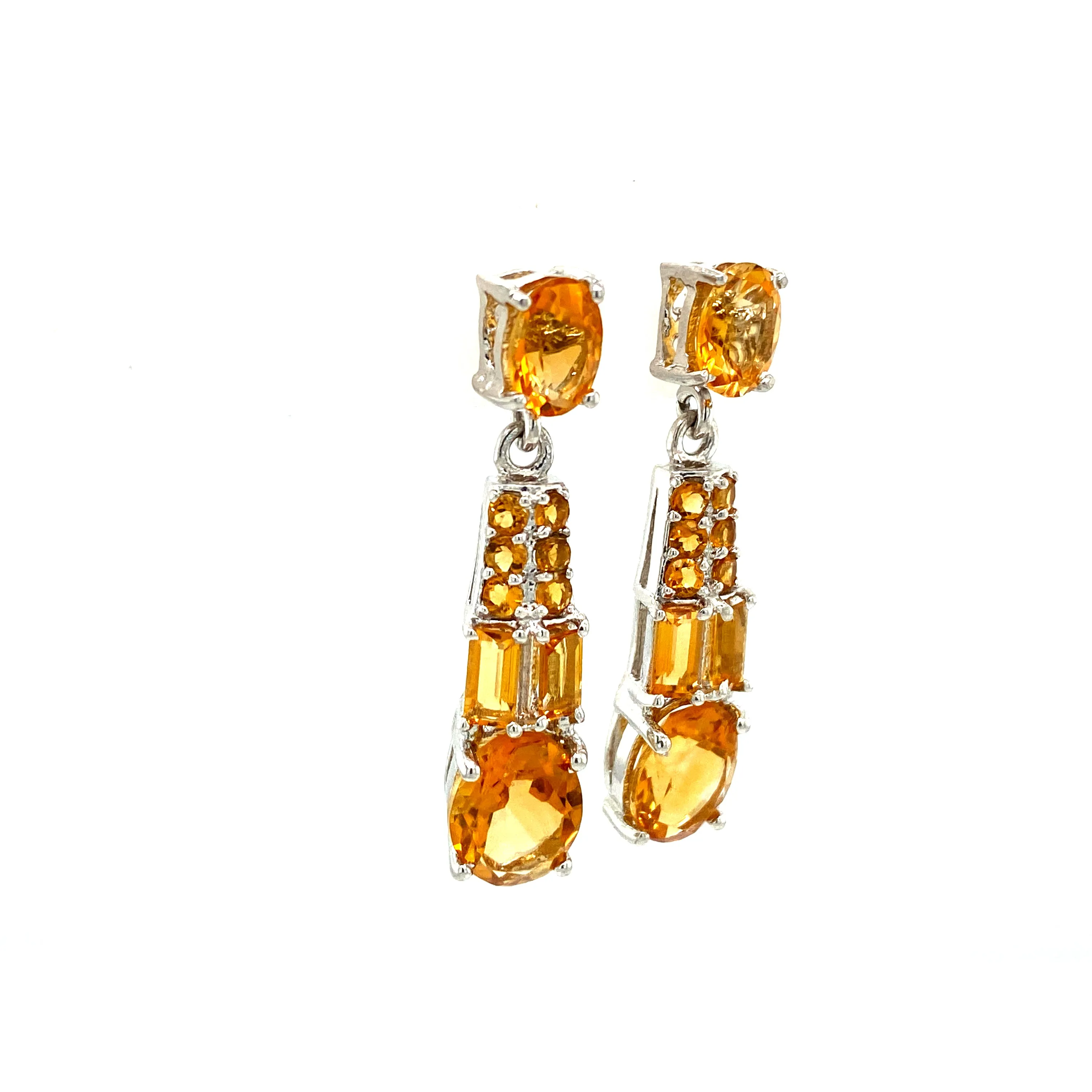 Citrine Earring in .925 Sterling Silver - KST 55013