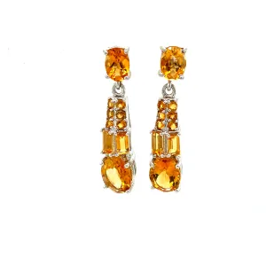 Citrine Earring in .925 Sterling Silver - KST 55013