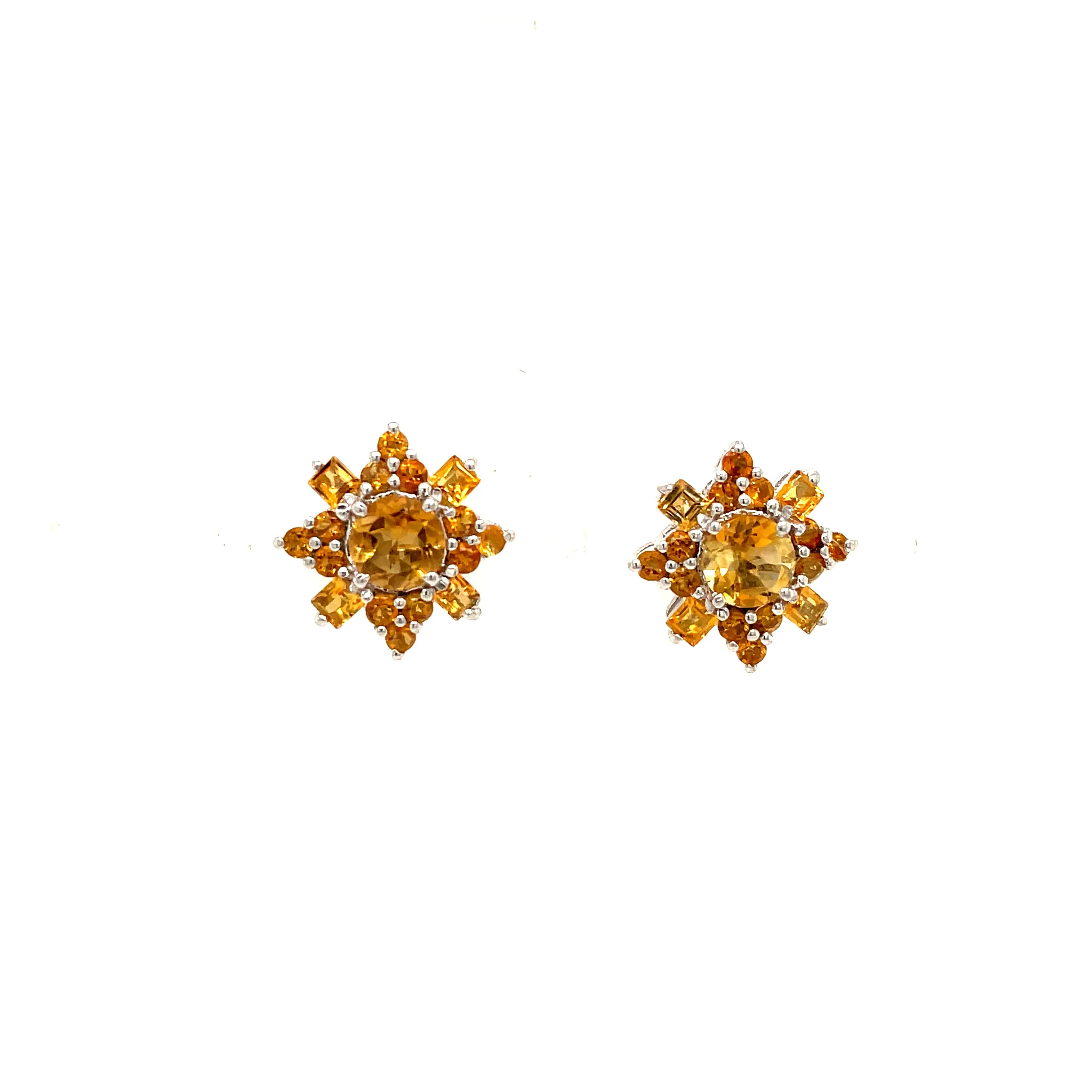 Citrine Earring in .925 Sterling Silver - KST 59136