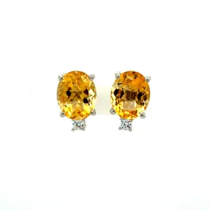 Citrine Earring in .925 Sterling Silver - KST 59401