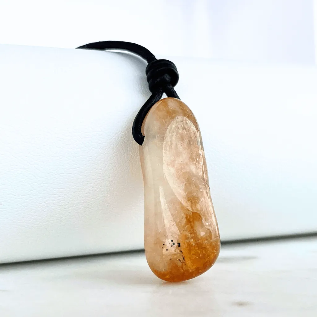 Citrine Nugget Gemstone OOAK Pendant - Exclusive Gem Pendant