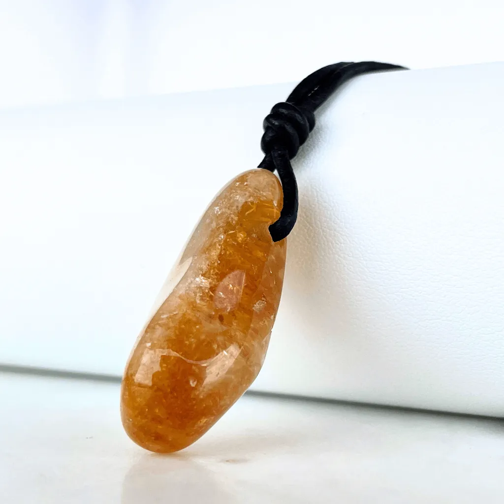Citrine Nugget Gemstone OOAK Pendant - Exclusive Gem Pendant