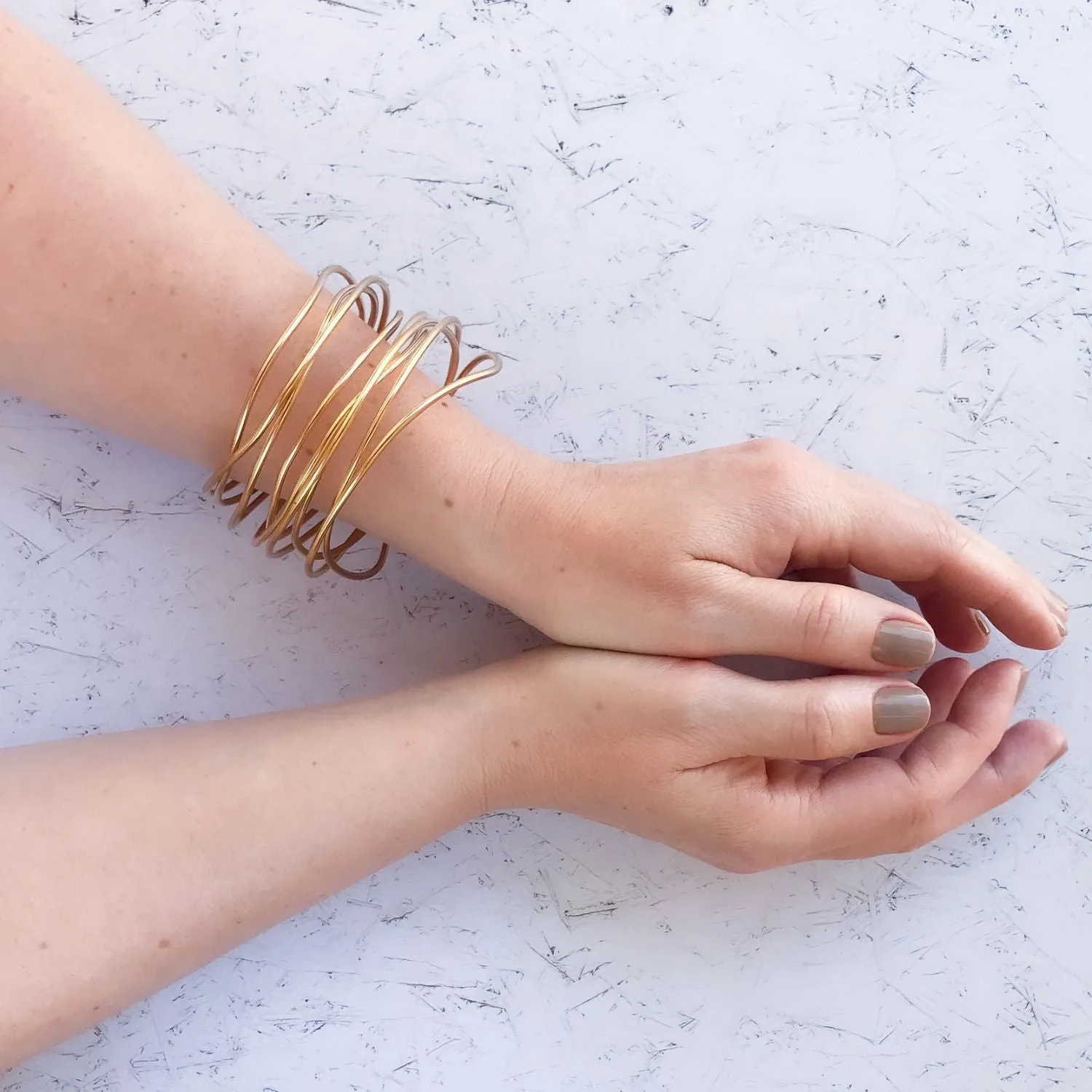 Claire 24K gold wire bracelet