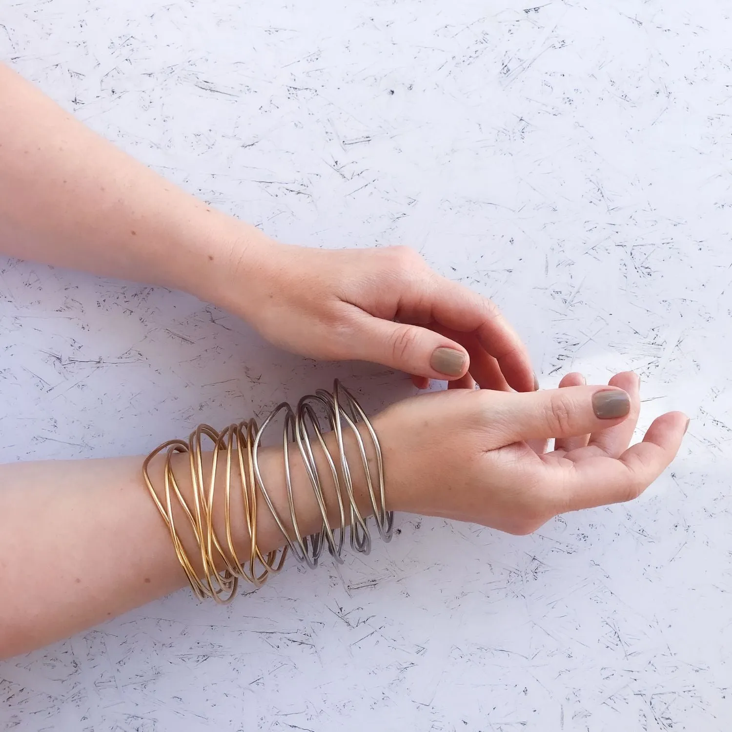 Claire 24K gold wire bracelet