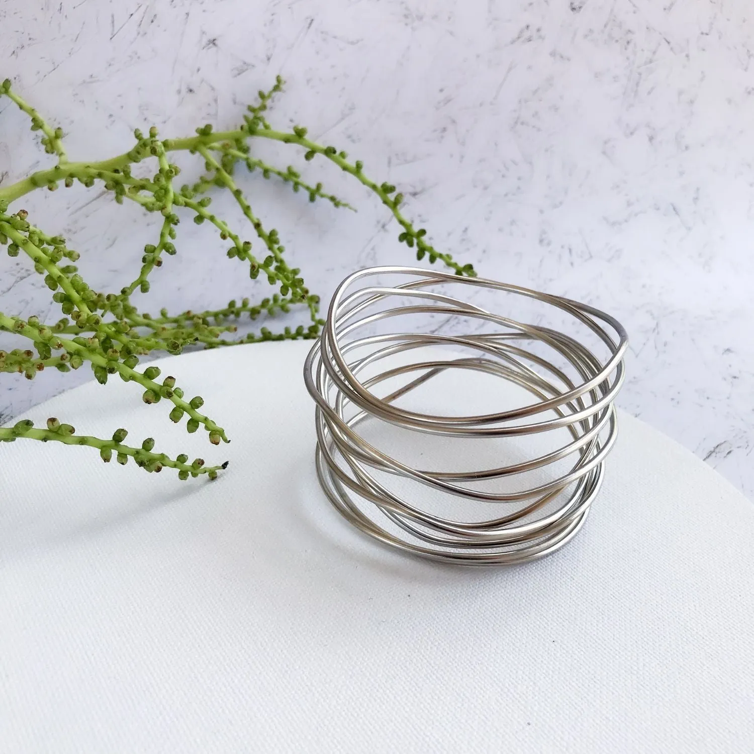 Claire 24K gold wire bracelet