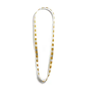 Classic Square Ribbon Necklace~Golden Yellow