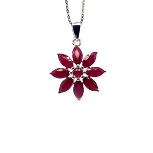 Copy of Ruby Pendant  in .925 Sterling Silver - KSP 32588