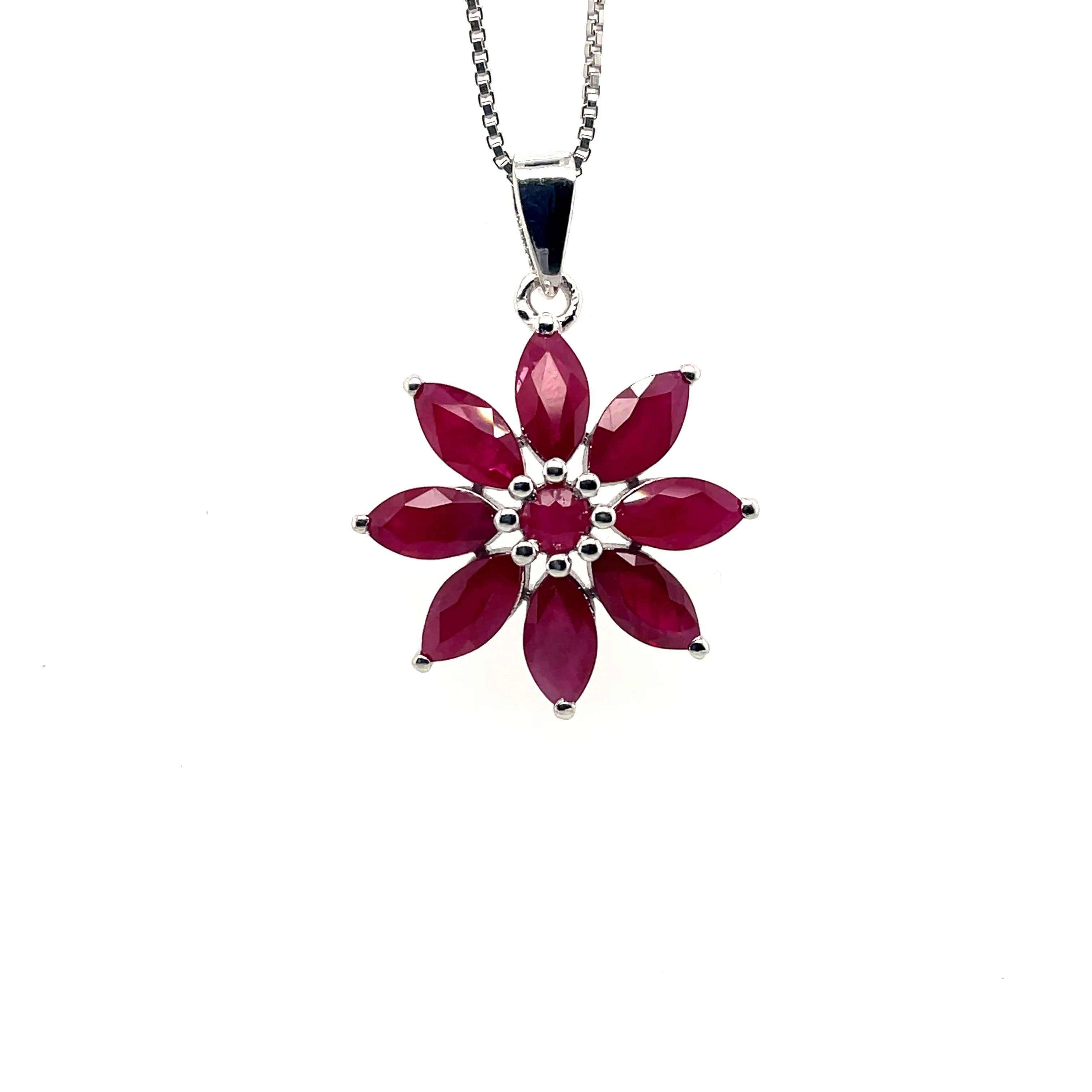 Copy of Ruby Pendant  in .925 Sterling Silver - KSP 32588