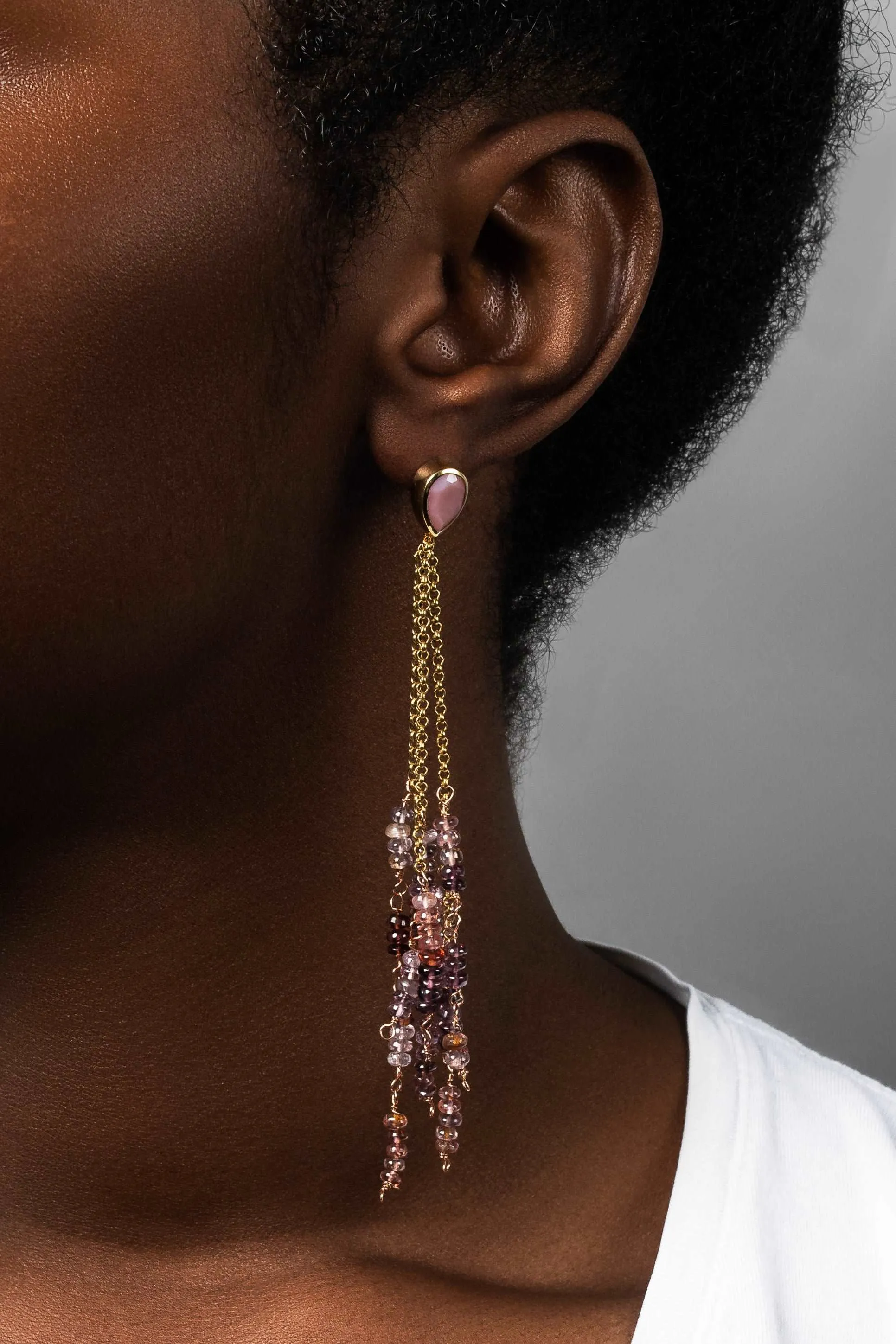 Cotton Candy Chain Stud Earrings