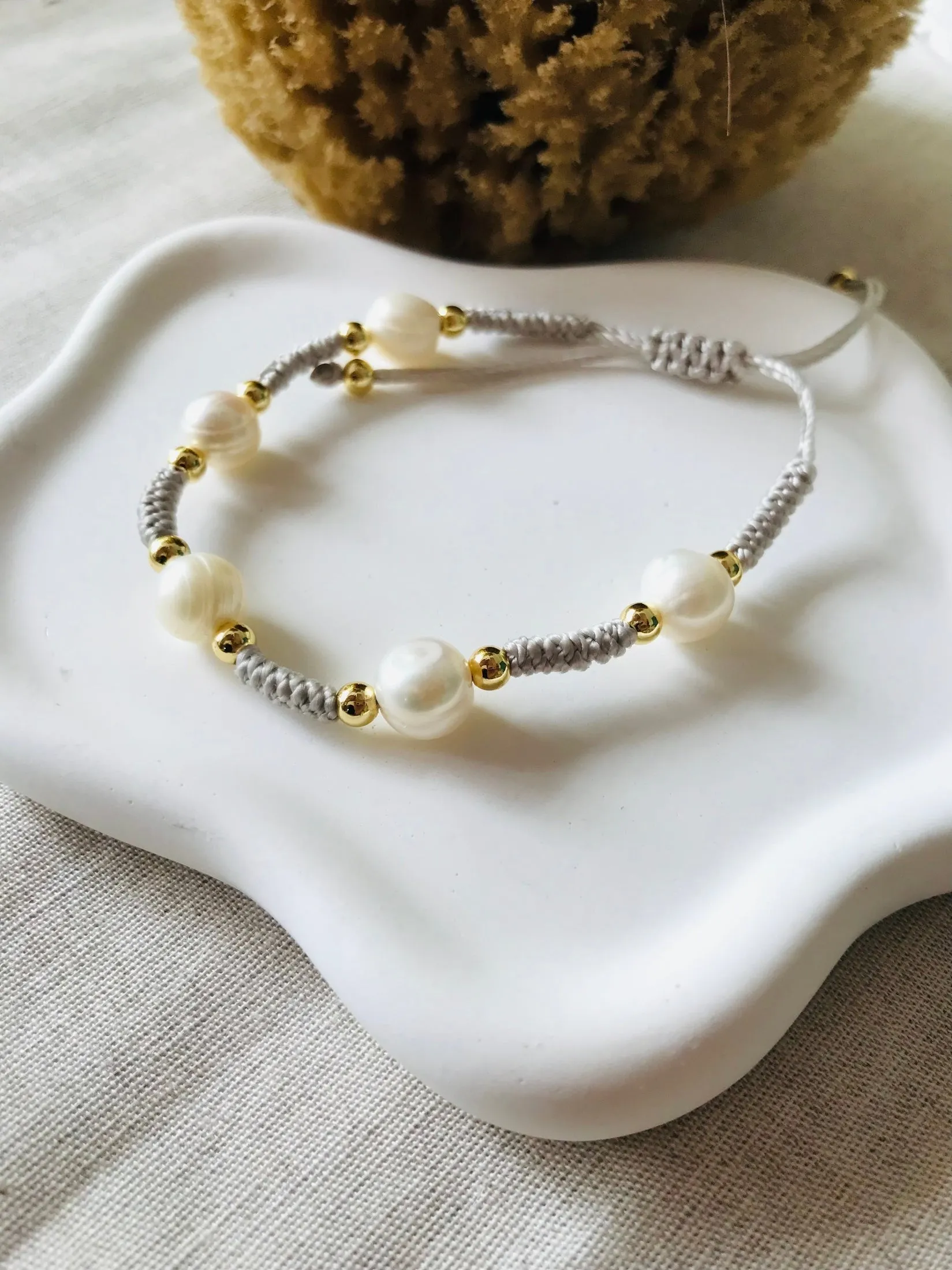 Crochet Pearl Bracelet