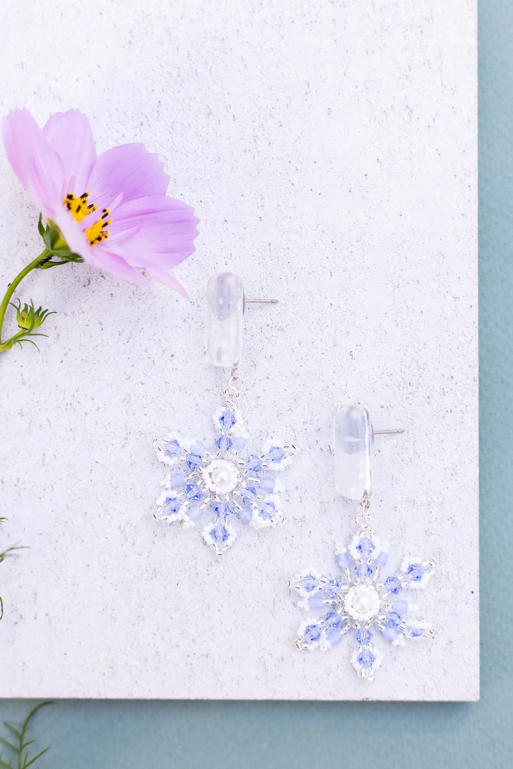 Crystal Snowflake Earrings
