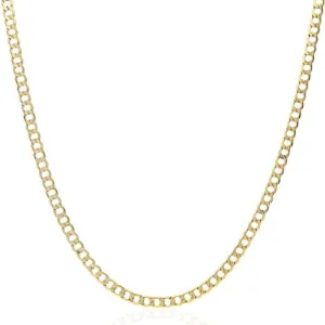 Cuban Link Necklace Chain, 18k Gold Plated over Stainless Steel