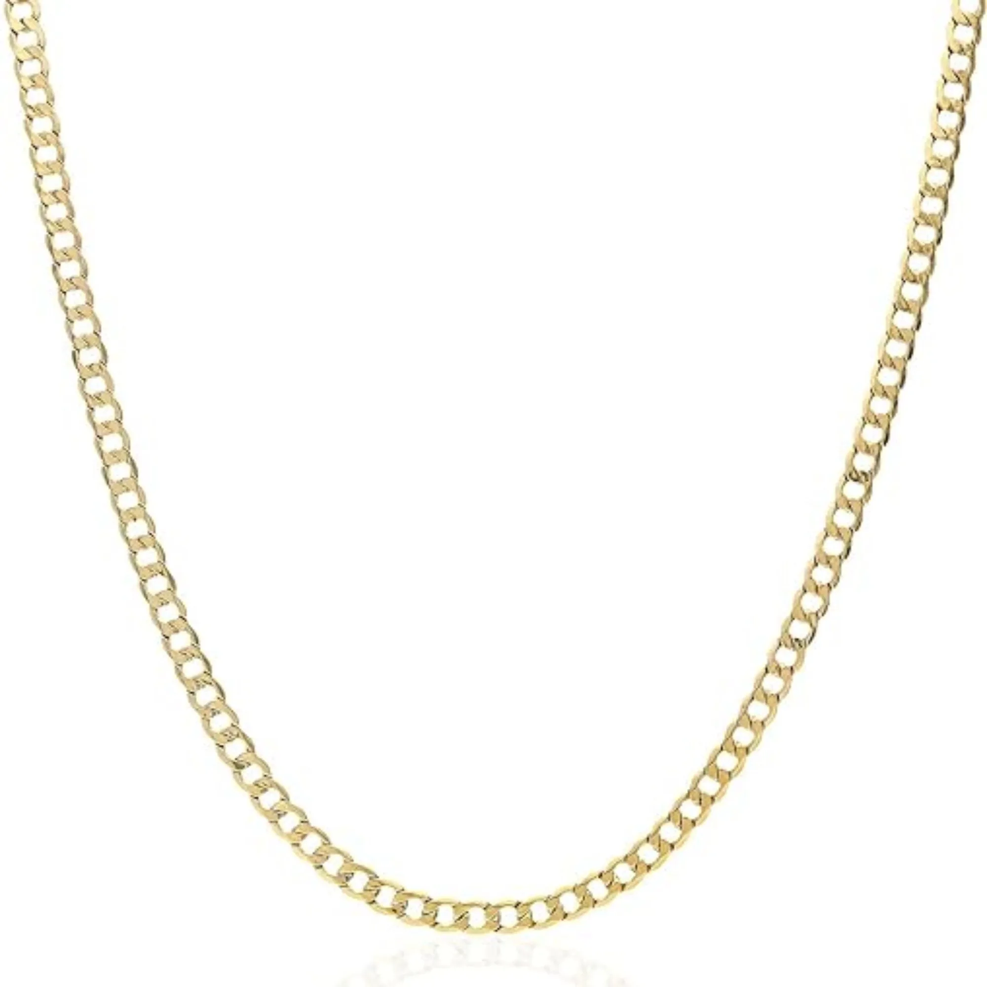 Cuban Link Necklace Chain, 18k Gold Plated over Stainless Steel