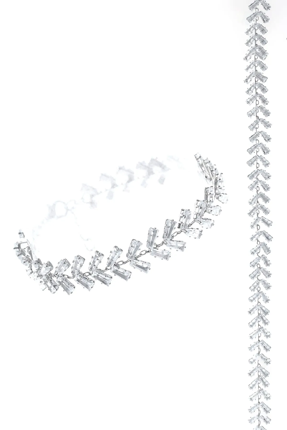 CUBIC ZIRCONIA BAGUETTE TRAIL BRACELET