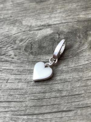 CUSTOM HEART CHARM IN STERLING SILVER