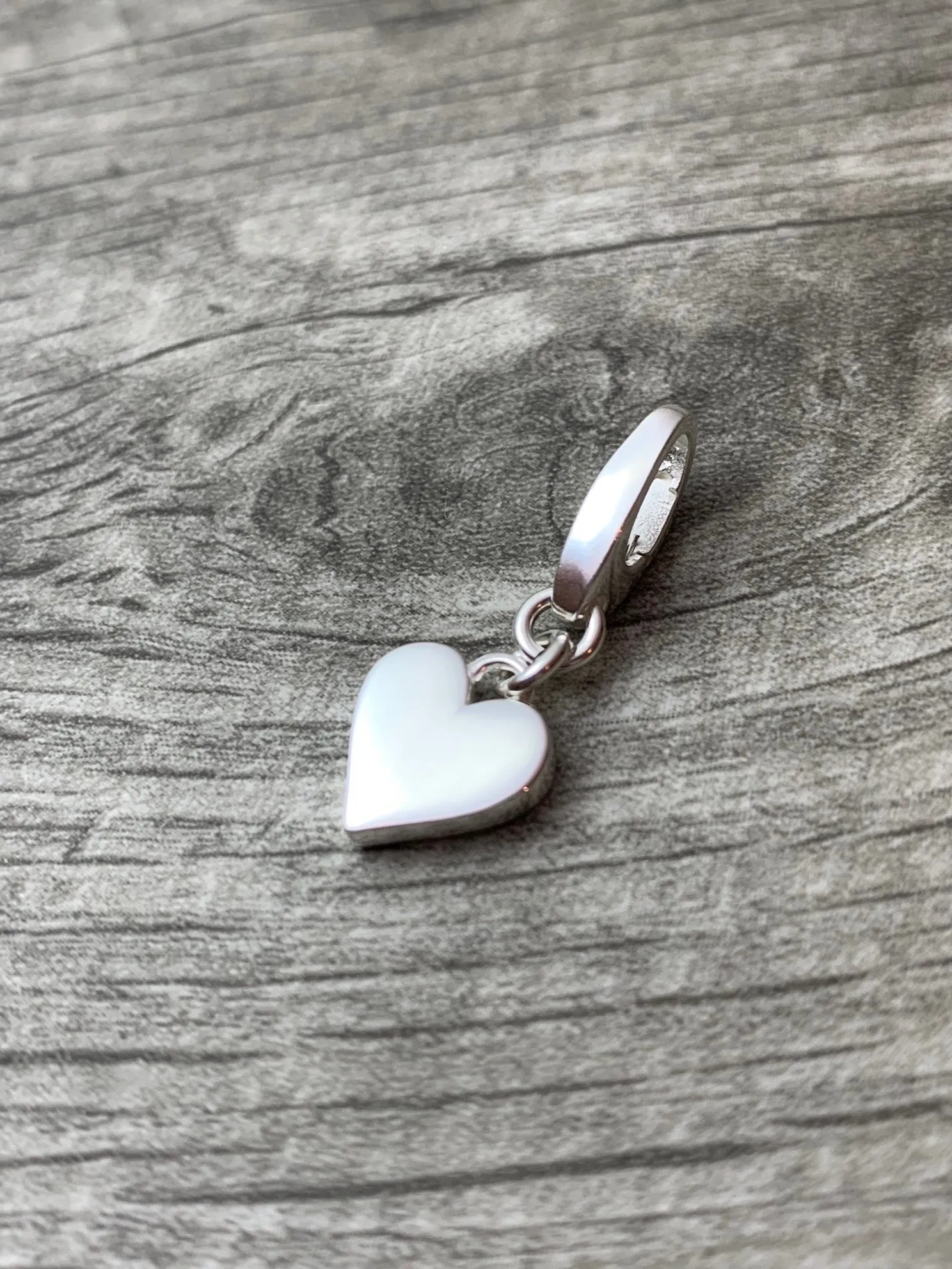 CUSTOM HEART CHARM IN STERLING SILVER