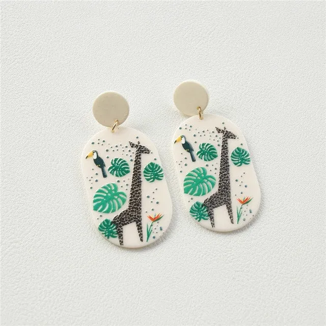 Cute Simple Milk Cow Earrings