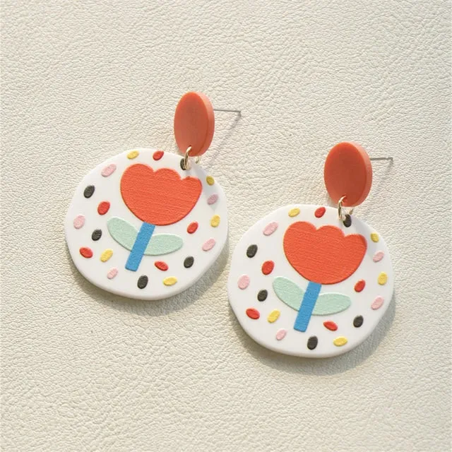 Cute Simple Milk Cow Earrings