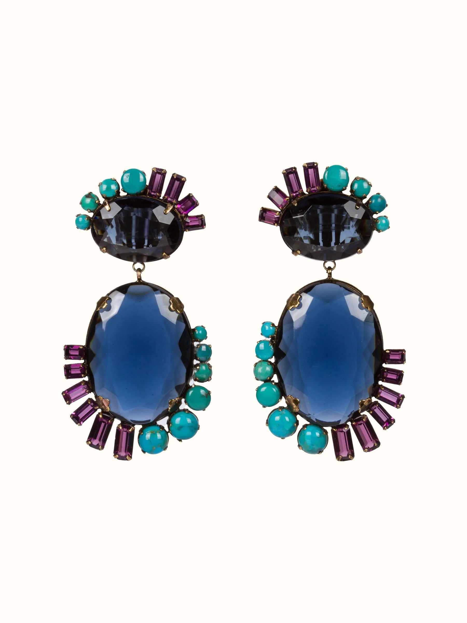 Czech Stone Drop Earrings