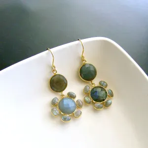 Daisy Labradorite Drop Earrings