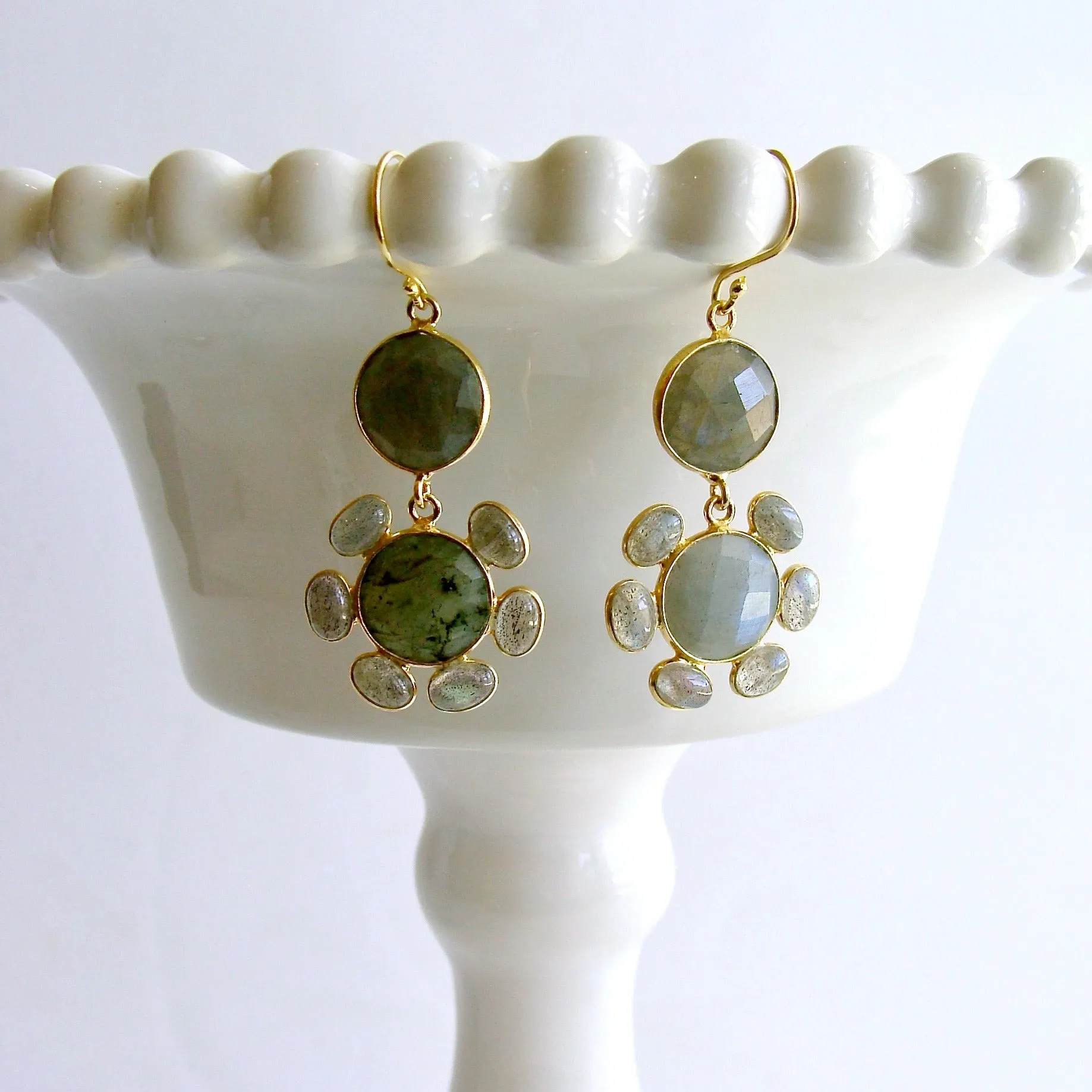 Daisy Labradorite Drop Earrings