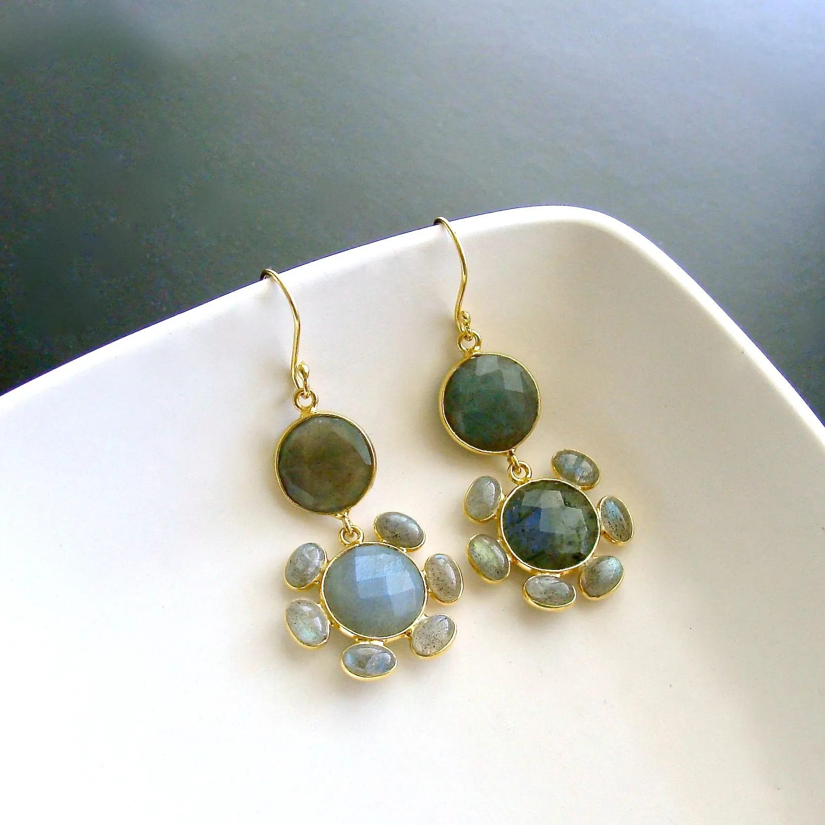 Daisy Labradorite Drop Earrings