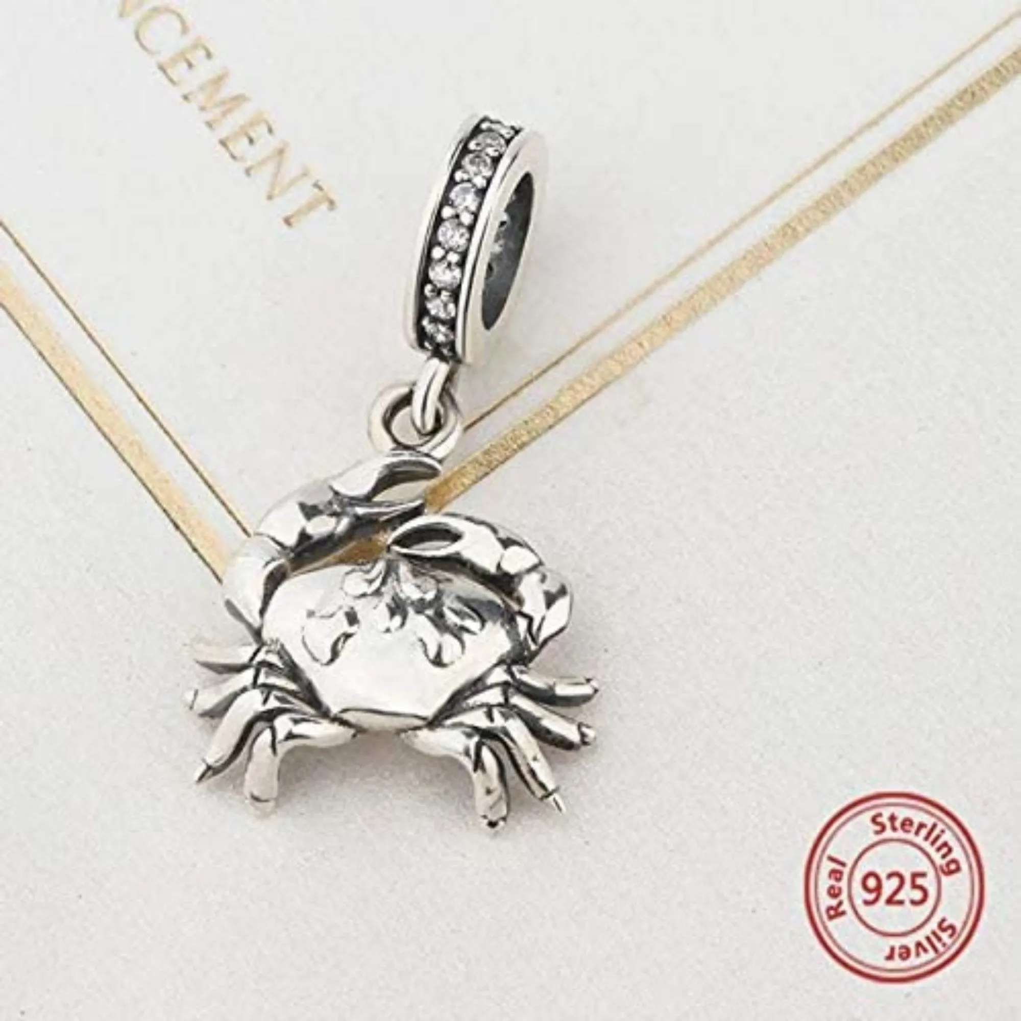 Dangling Crab Claw Dangle Pendant Charm