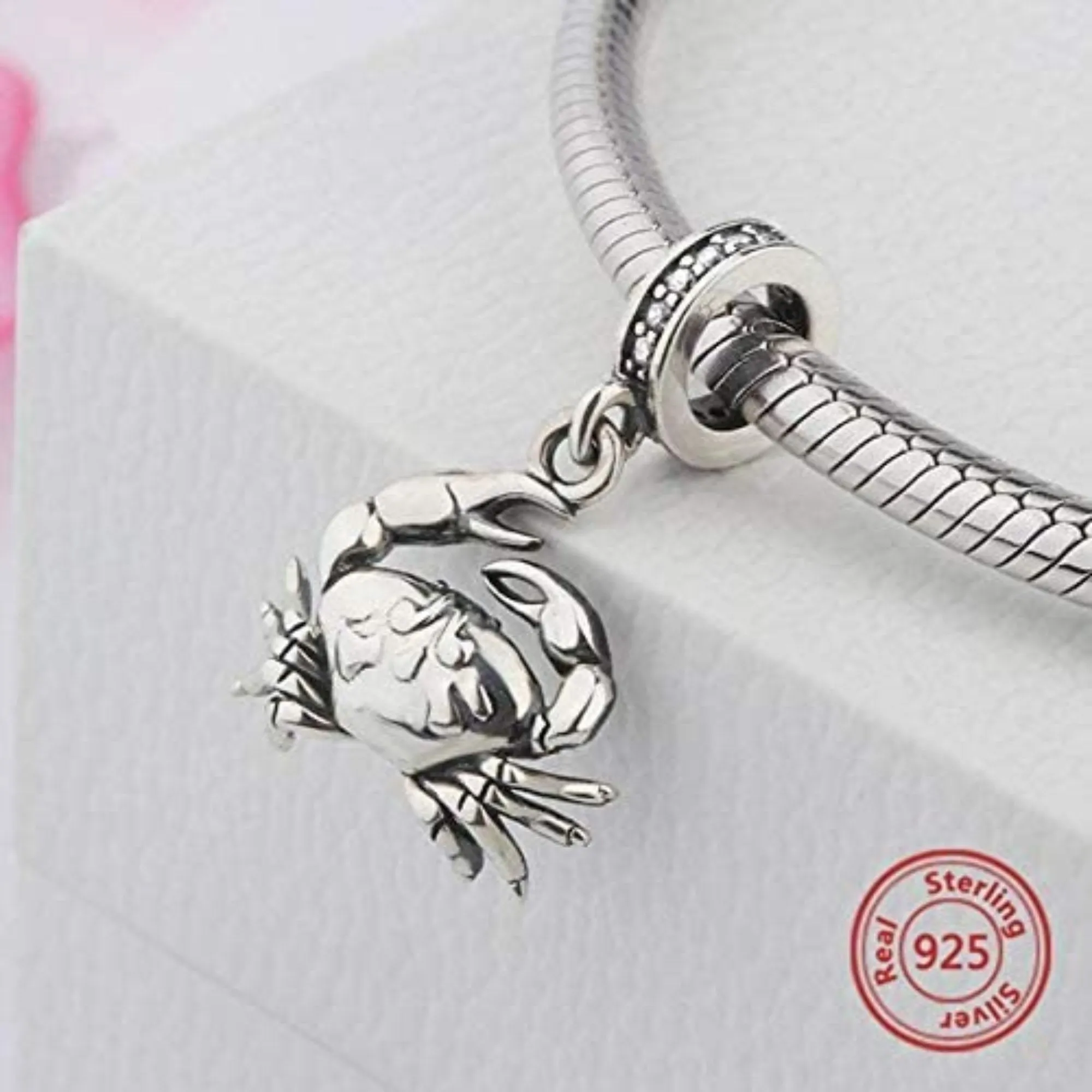 Dangling Crab Claw Dangle Pendant Charm