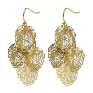 Dangling Monstera Earrings