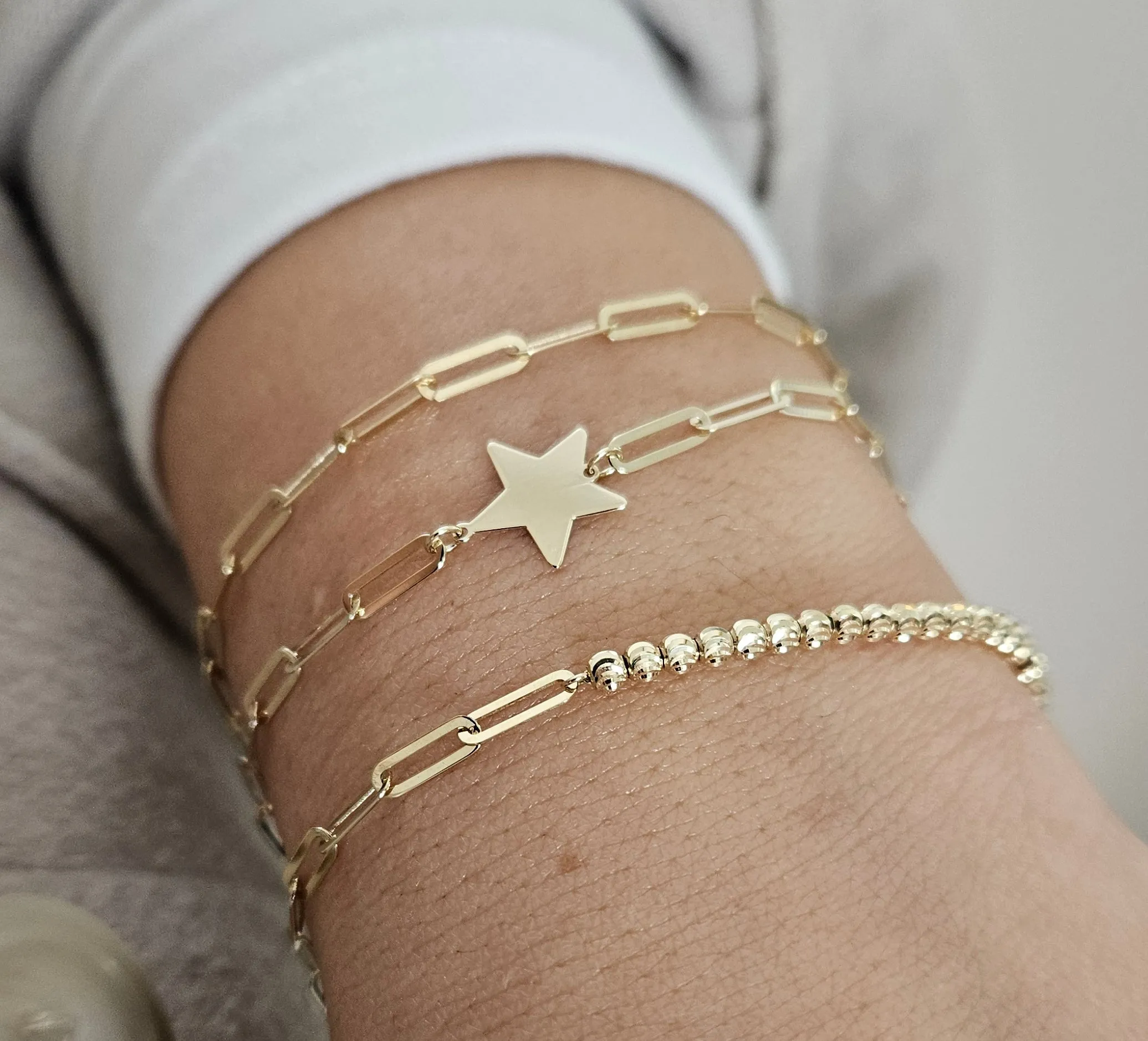 Dazzling Bead Diamond Cut Bracelet