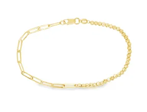 Dazzling Bead Diamond Cut Bracelet